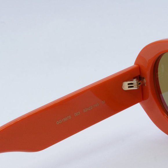 NEW GUCCI GG1587S 003 ORANGE BROWN SUNGLASSES - Picture 6 of 10